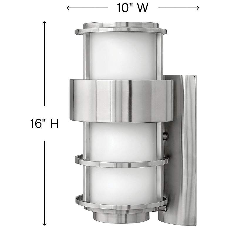 Image 3 Outdoor Saturn-Medium Wall Mount Lantern-Stainless Steel more views