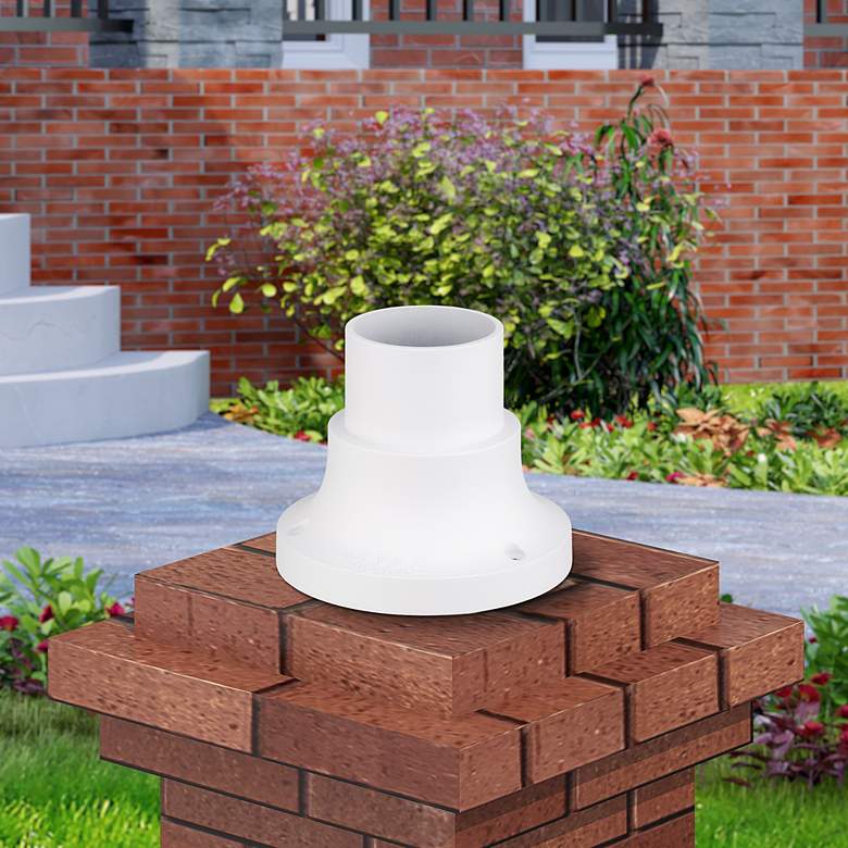 Image 6 Outdoor Textured White Pier Mount Adapters more views