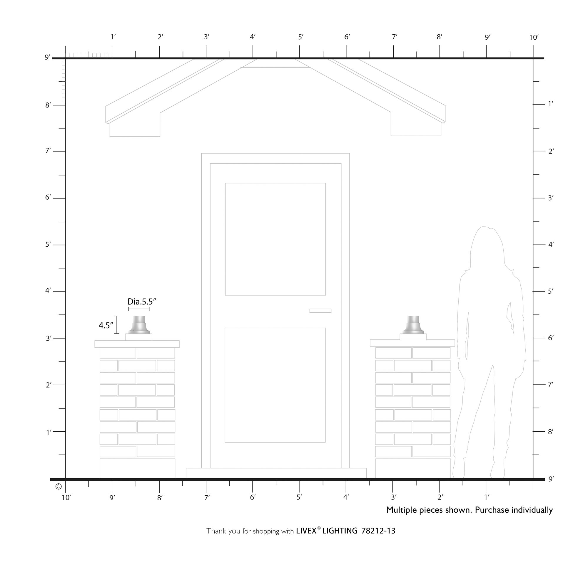 Outdoor Textured White Pier Mount Adapters