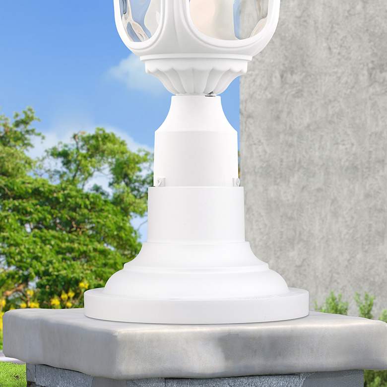 Image 1 Outdoor Textured White Pier Mount Adapters