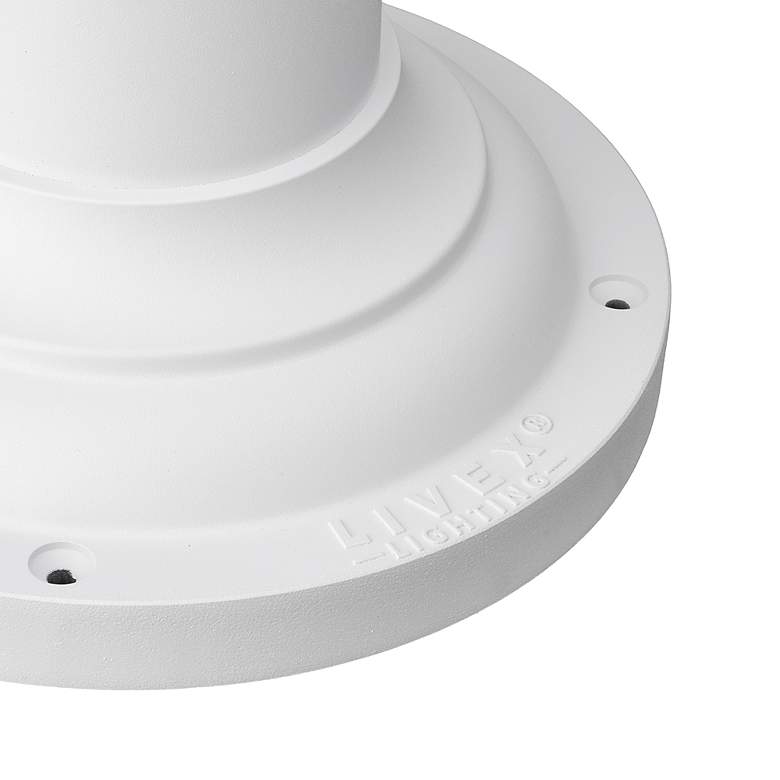 Image 6 Outdoor Textured White Pier Mount Adapters more views