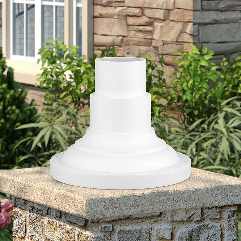 Image 7 Outdoor Textured White Pier Mount Adapters more views
