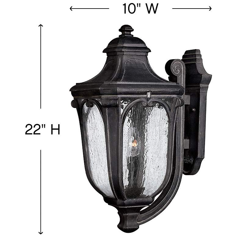 Image 4 Outdoor Trafalgar-Medium Wall Mount Lantern-Museum Black more views