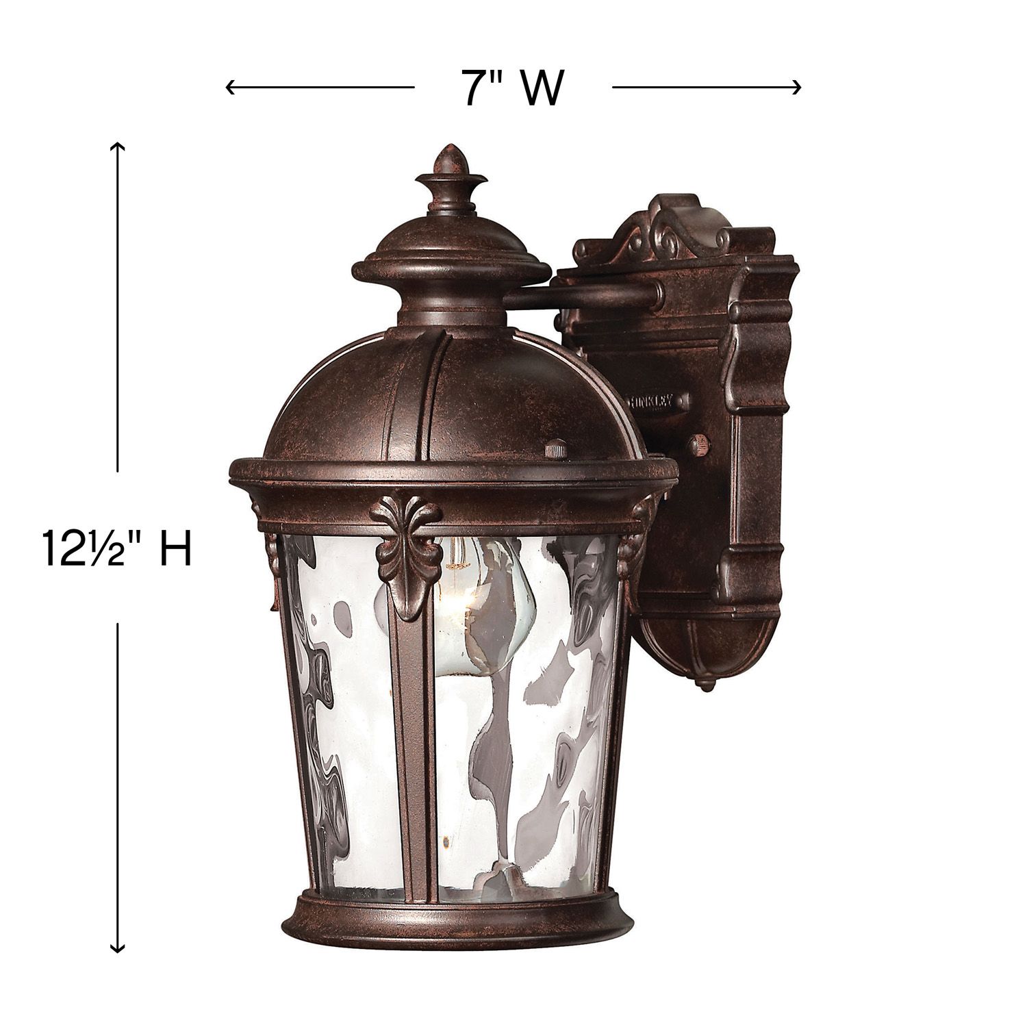 Image 5 Outdoor Windsor-Extra Small Wall Mount Lantern-River Rock more views