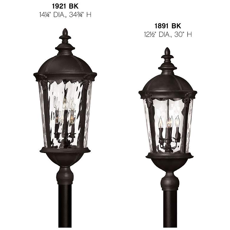 Image 6 Outdoor Windsor-Large Post Top Or Pier Mount Lantern-Black more views