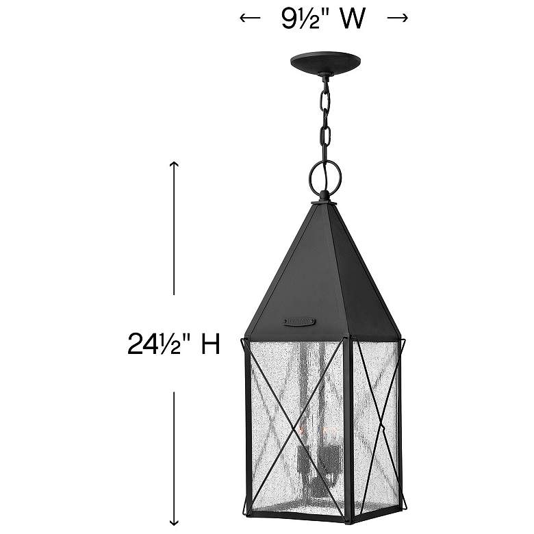 Image 5 Outdoor York-Large Hanging Lantern-Black more views