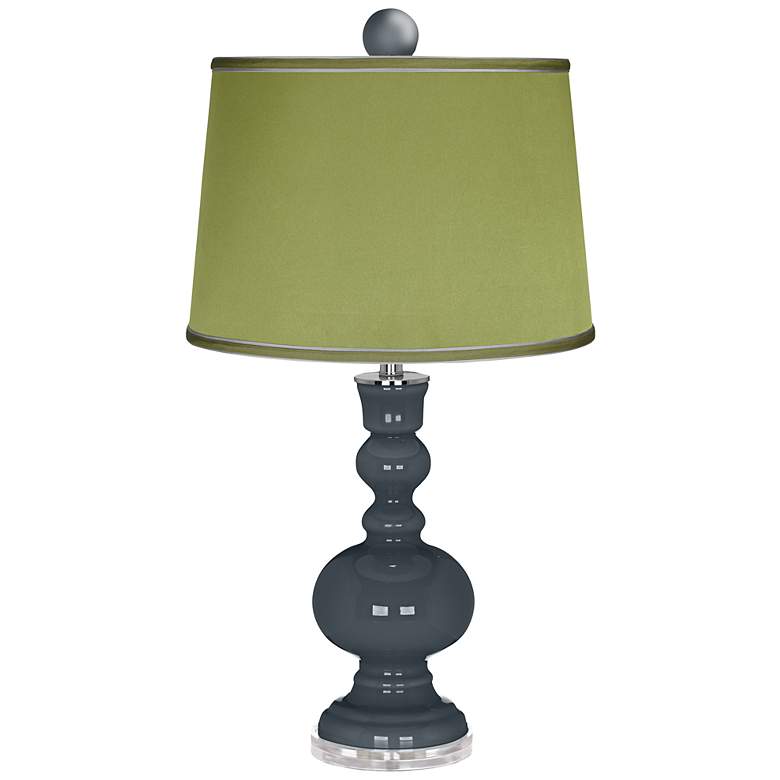 Image 1 Outer Space Apothecary Lamp-Finial and Satin Olive Shade