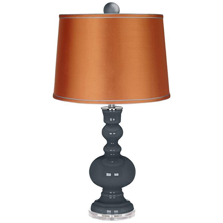 Image 1 Outer Space Apothecary Lamp-Finial and Satin Orange Shade