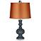 Outer Space Apothecary Lamp-Finial and Satin Orange Shade