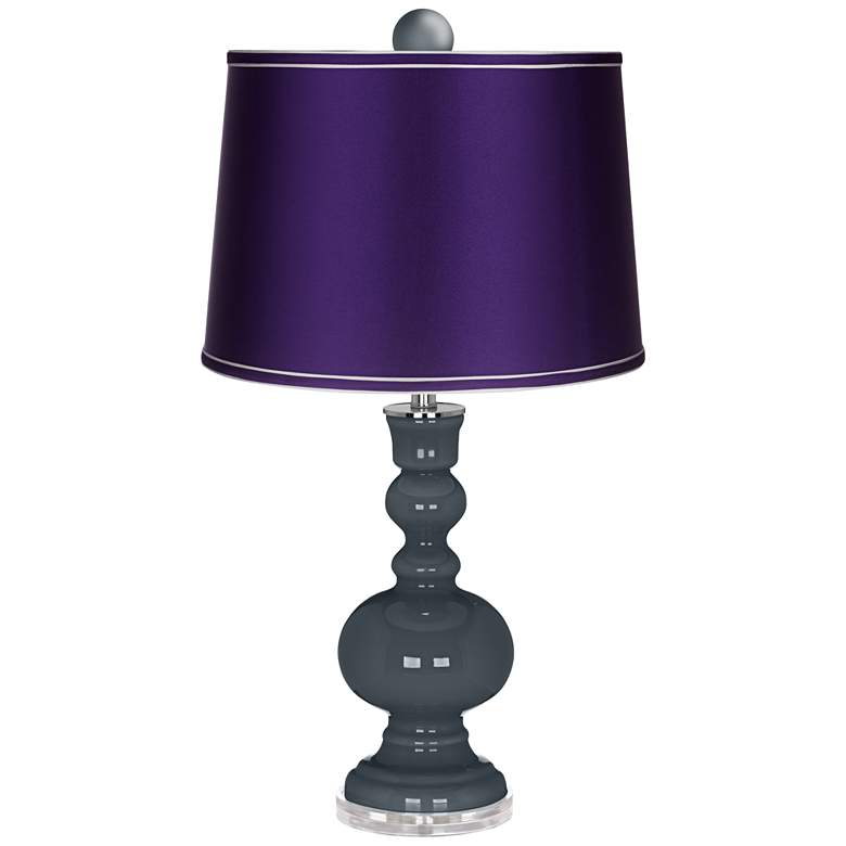 Image 1 Outer Space Apothecary Lamp-Finial and Satin Purple Shade