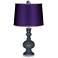 Outer Space Apothecary Lamp-Finial and Satin Purple Shade