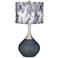Outer Space Feather Print Shade Spencer Table Lamp
