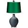 Outer Space - Satin Leaf Ovo Lamp with Color Finial
