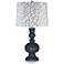 Outer Space White with Gray Leaves Shade Apothecary Table Lamp