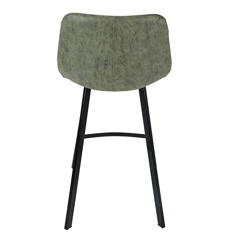 Outlaw 25 1/2&quot; Green Faux Leather Counter Stool Set of 2 more views