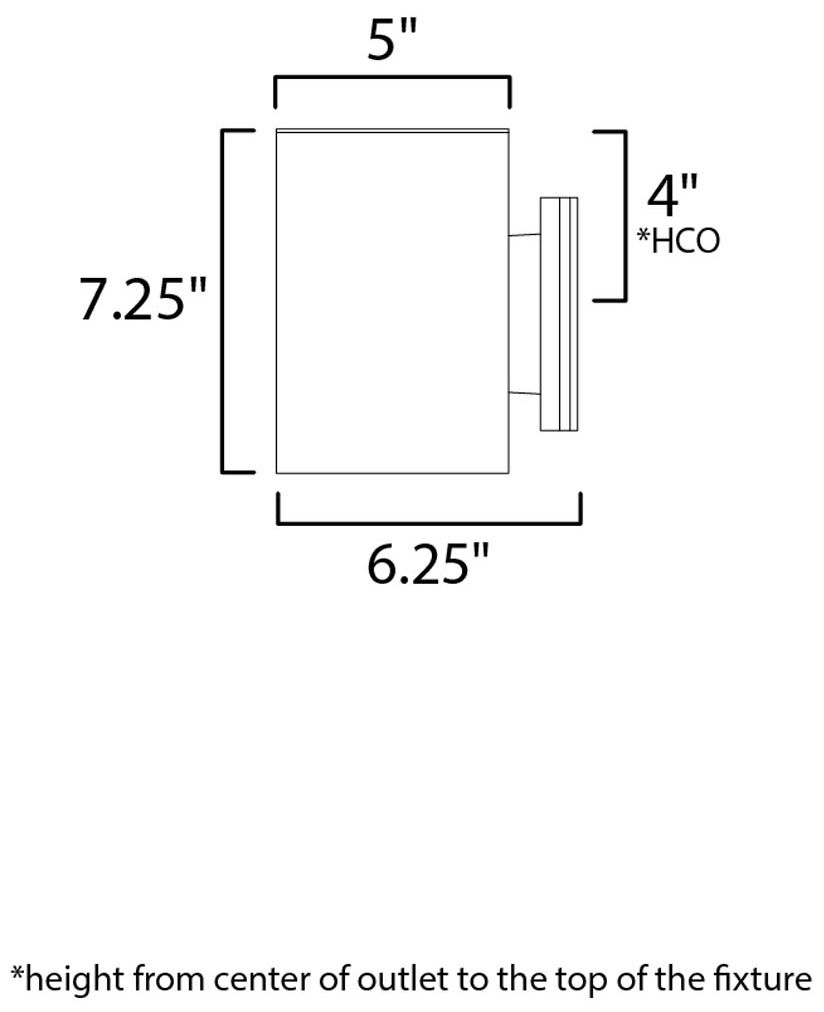 Image 5 Outpost 1-Light 7.25"H LED Outdoor Wall Sconce - Brushed Aluminum more views