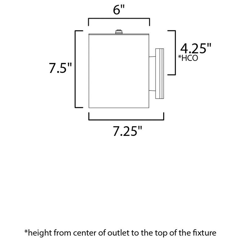 Image 3 Outpost 1-Light 7.25"H Outdoor Wall Sconce - Bronze more views