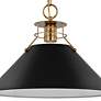 Thumbnail3 of Outpost; 1 Light; Large Pendant; Matte Black with Burnished Brass more views