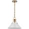 Outpost 13" Wide Matte White Burnished Brass Pendant Light