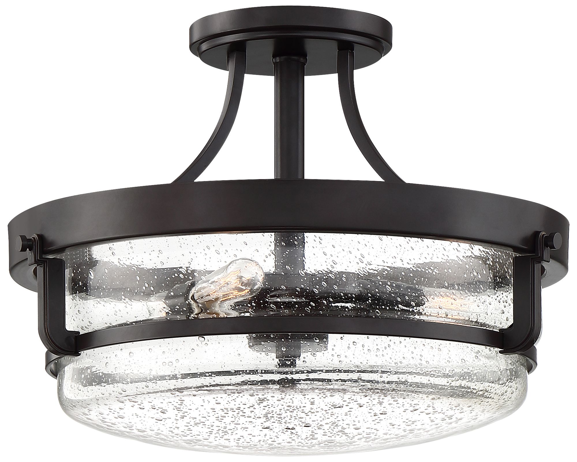 Image Outpost 14.5-in W Bronze Semi-Flush Mt