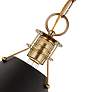 5_Outpost 16 1/2" Wide Matte Black and Brass Pendant Light more views
