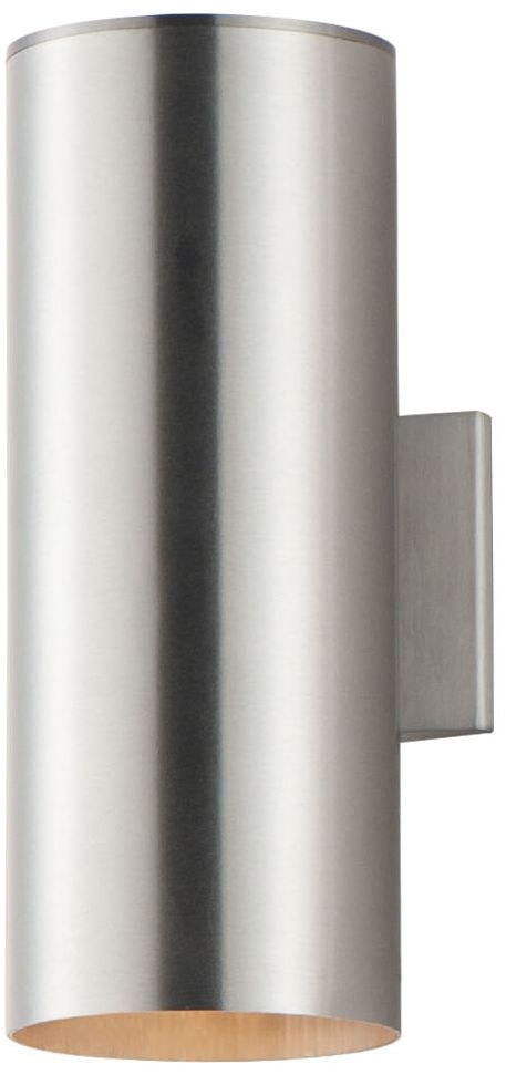 Outpost 2-Light 15"H Outdoor Wall Sconce - Brushed Aluminum