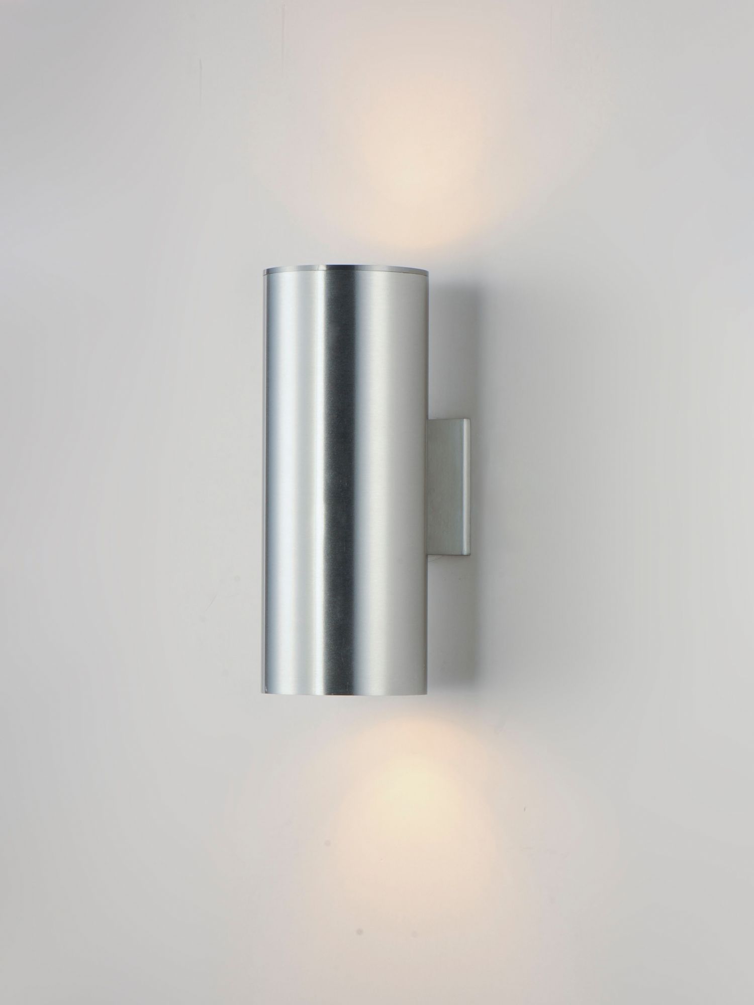 Image 3 Outpost 2-Light 15"H Outdoor Wall Sconce - Brushed Aluminum more views