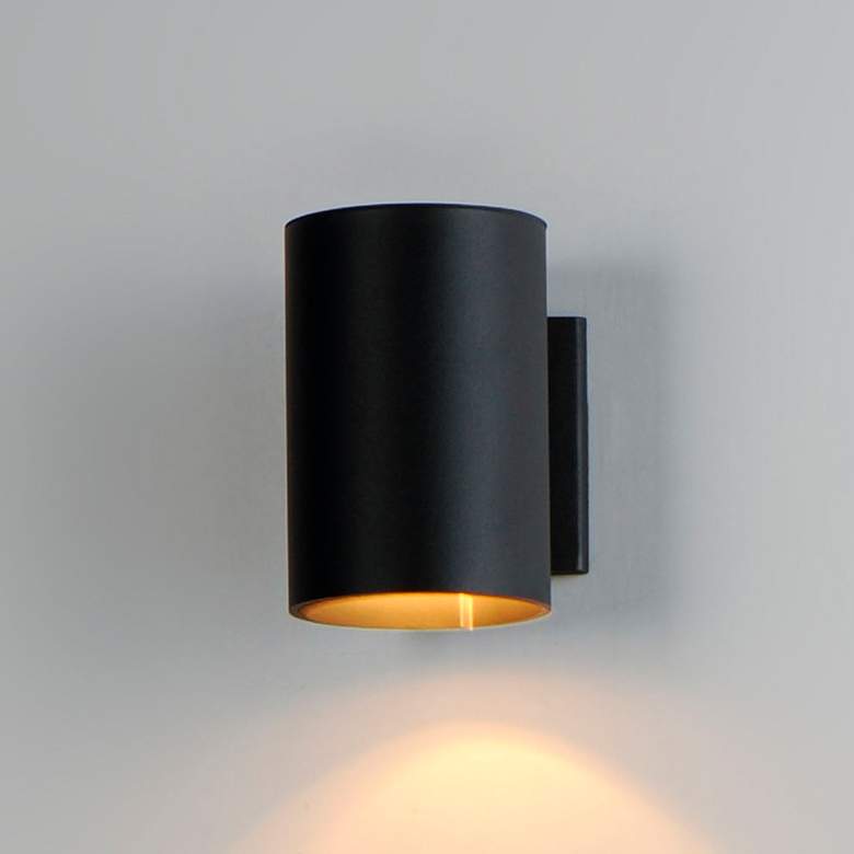 Image 1 Outpost 7 1/4" High Black Dark Sky LED Outdoor Wall Light