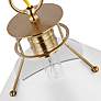 6_Outpost 9 1/2" Wide Burnished Brass And White Mini Pendant more views