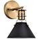 Outpost 9 3/4"H Burnished Brass and Matte Black Wall Sconce