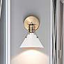 1_Outpost 9 3/4"H Burnished Brass and Matte White Wall Sconce