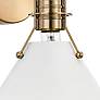 3_Outpost 9 3/4"H Burnished Brass and Matte White Wall Sconce more views