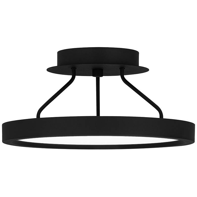 Image 4 Outskirts 11-Inch Integrated LED Earth Black Semi-Flush Mount Light more views