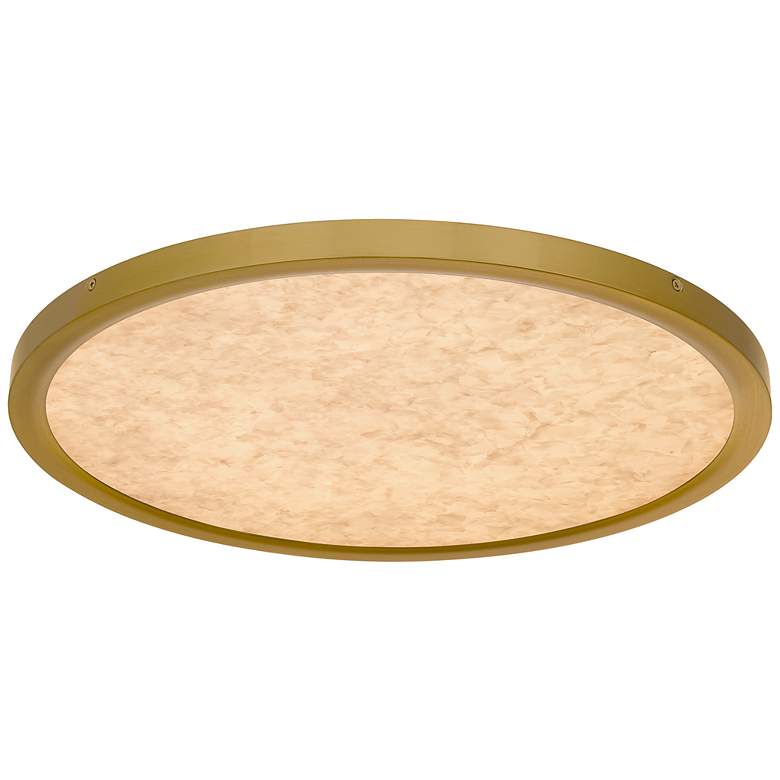 Image 1 Outskirts Integrated LED Brushed Gold Flush Mount with CCT Switch