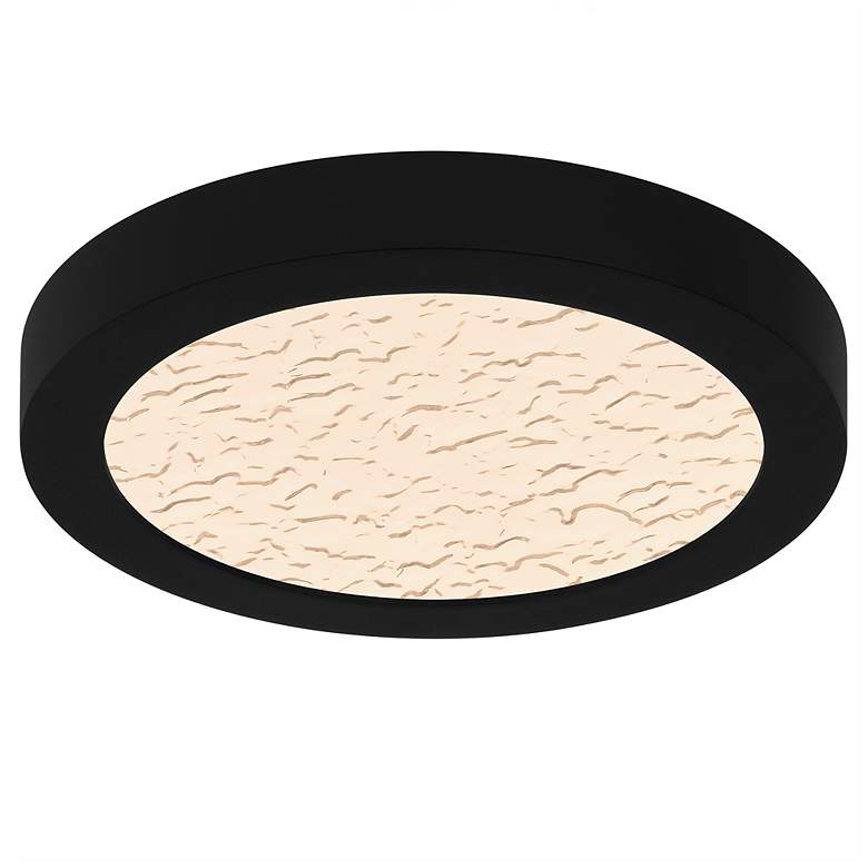 Image 1 Outskirts Integrated LED Earth Black Flush Mount with CCT Switch