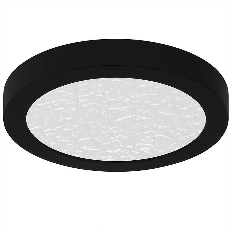 Image 2 Outskirts Integrated LED Earth Black Flush Mount with CCT Switch more views