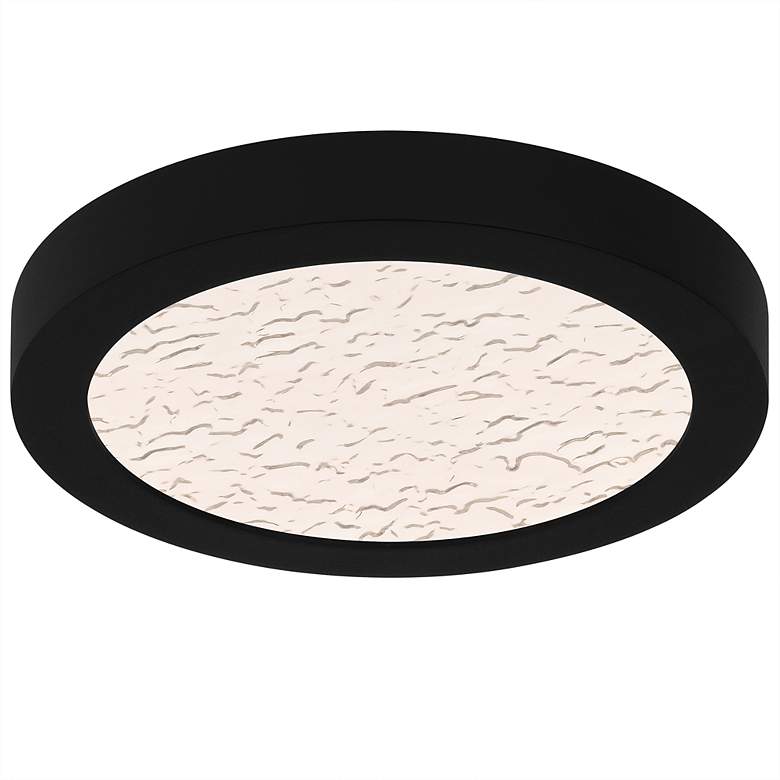 Image 3 Outskirts Integrated LED Earth Black Flush Mount with CCT Switch more views