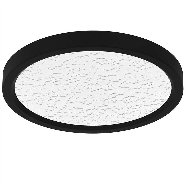 Image 4 Outskirts Integrated LED Earth Black Flush Mount with CCT Switch more views