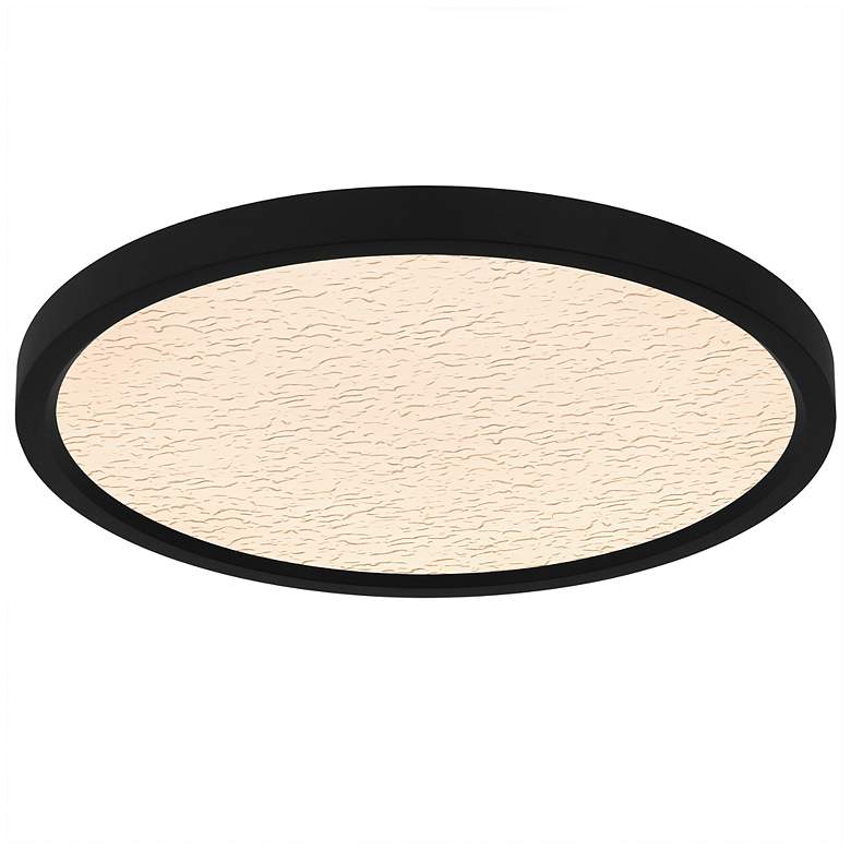 Image 1 Outskirts Integrated LED Earth Black Flush Mount with CCT Switch