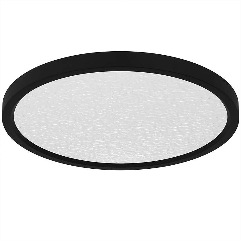 Image 2 Outskirts Integrated LED Earth Black Flush Mount with CCT Switch more views