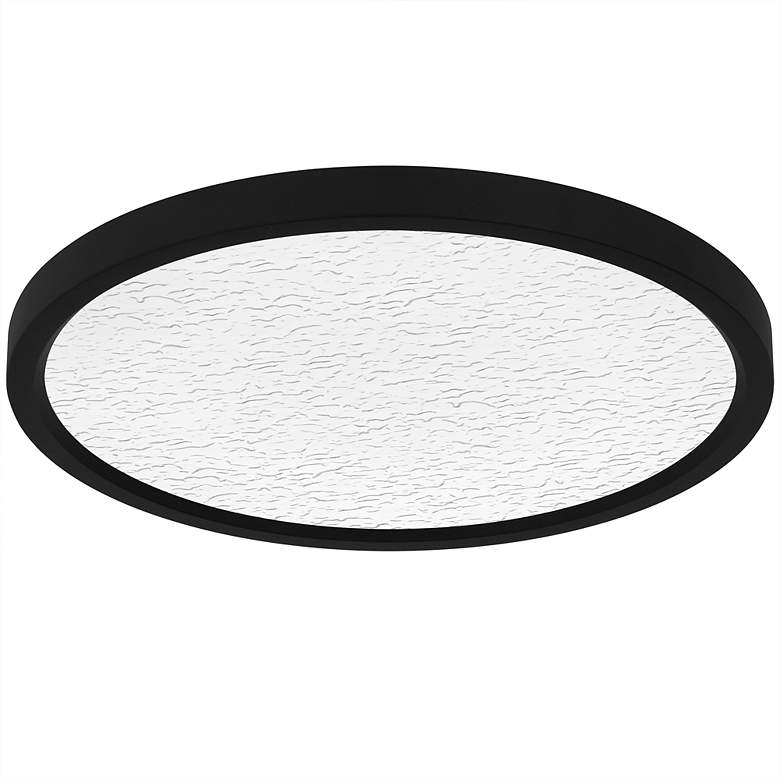 Image 4 Outskirts Integrated LED Earth Black Flush Mount with CCT Switch more views