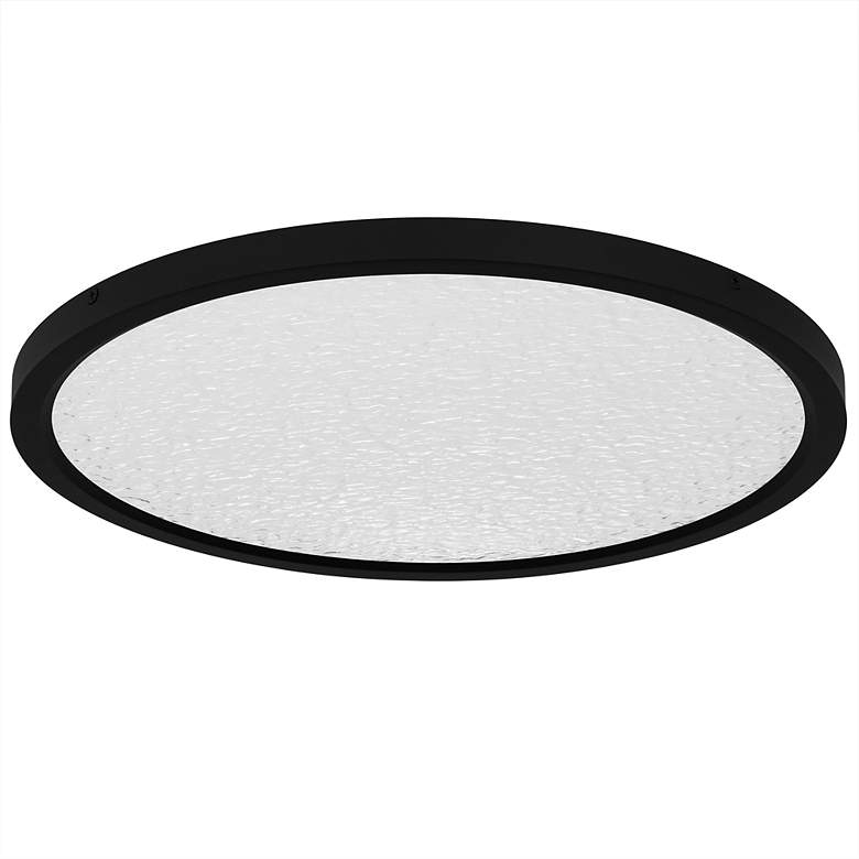 Image 2 Outskirts Integrated LED Earth Black Flush Mount with CCT Switch more views