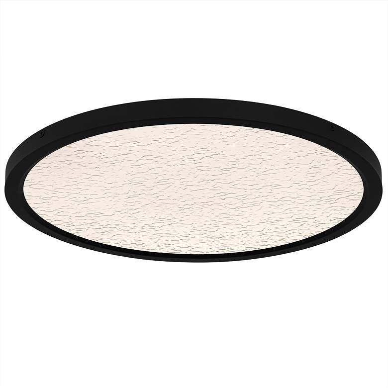 Image 3 Outskirts Integrated LED Earth Black Flush Mount with CCT Switch more views