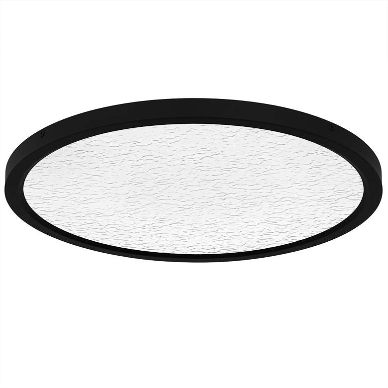 Image 4 Outskirts Integrated LED Earth Black Flush Mount with CCT Switch more views
