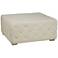 Ovadia Tufted Natural Square Cocktail Ottoman