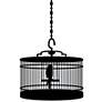 Oval Bird Cage Black Wall Decal in scene