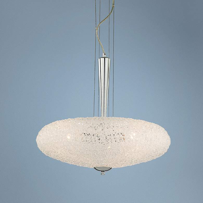 Image 1 Oval Collection Acrylic 20" Wide Pendant Chandelier