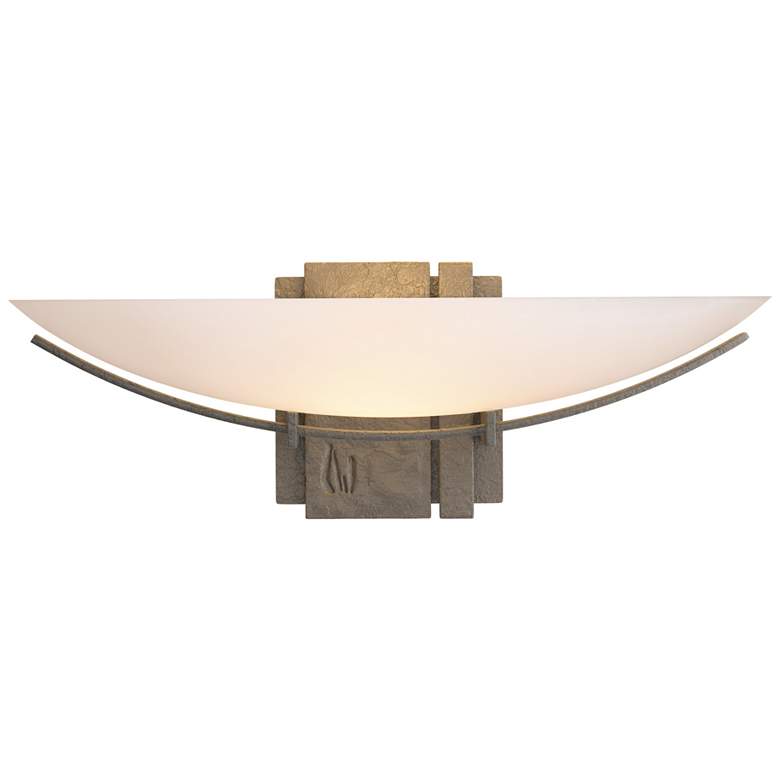 Image 1 Oval Impressions Sconce - Dark Smoke - Opal Glass