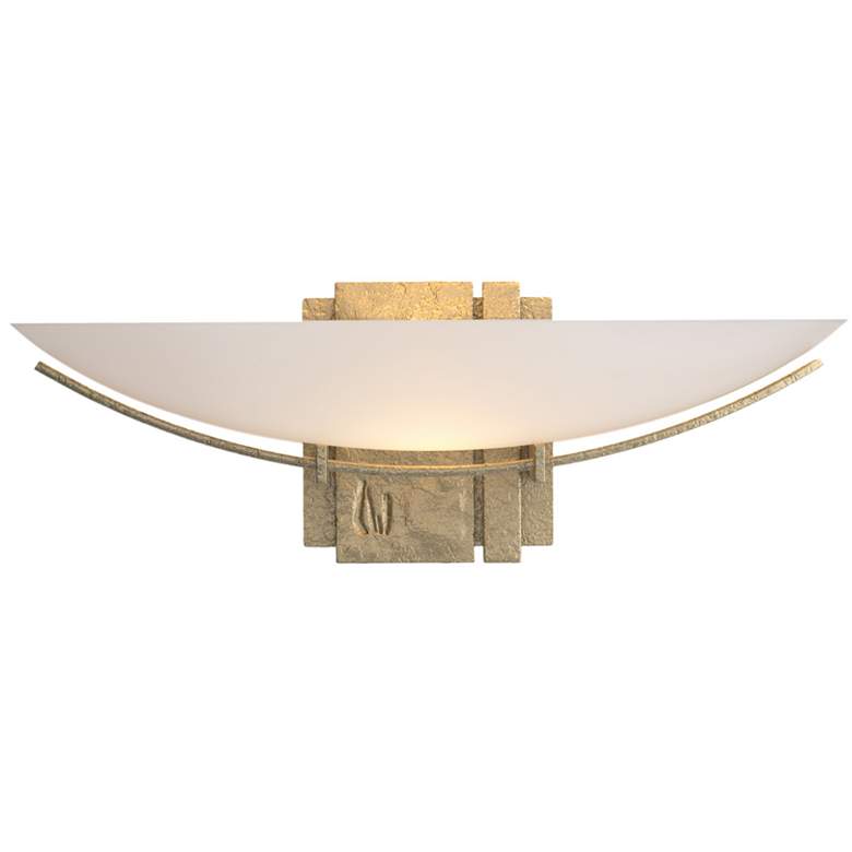 Image 1 Oval Impressions Sconce - Gold - Opal Glass
