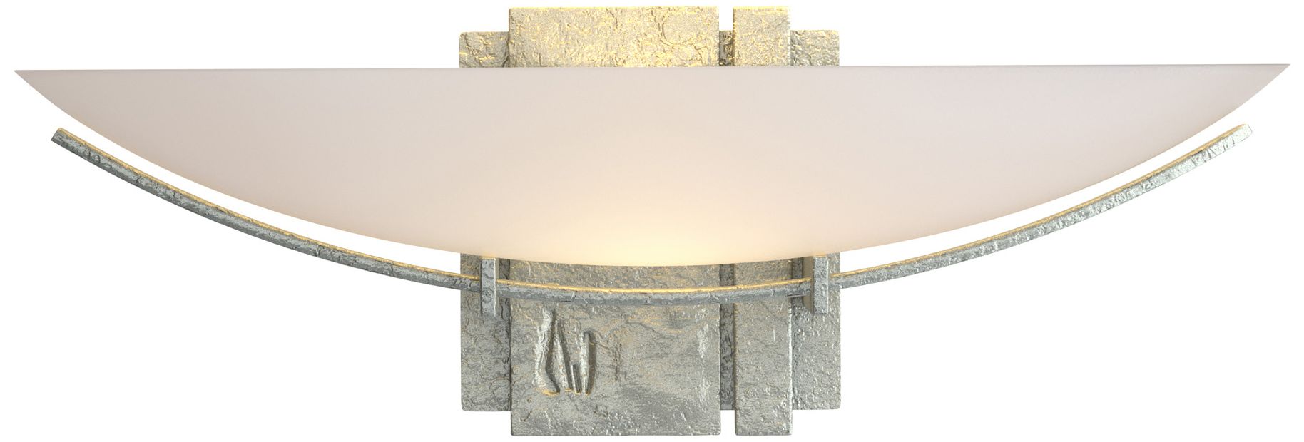 Oval Impressions Sconce - Platinum - Opal Glass - Made to Order